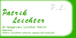 patrik leichter business card
